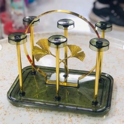Picture of Rectangular Glass Holder - 6 Holder Multicolor