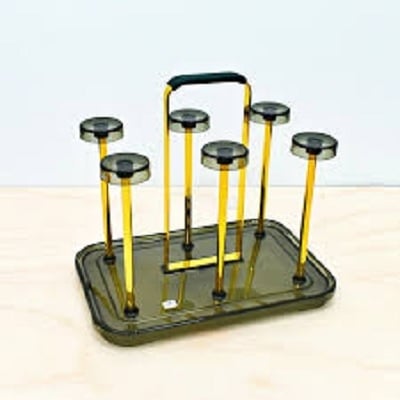 Picture of Rectangular Glass Holder - 6 Holder Multicolor