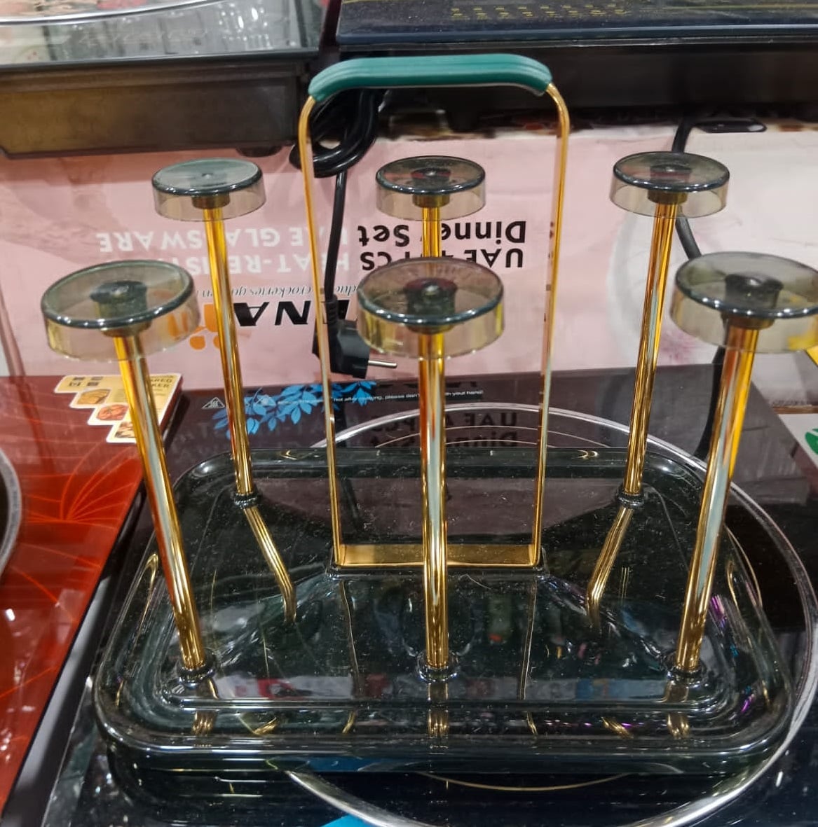 Picture of Rectangular Glass Holder - 6 Holder Multicolor