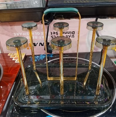 Picture of Rectangular Glass Holder - 6 Holder Multicolor