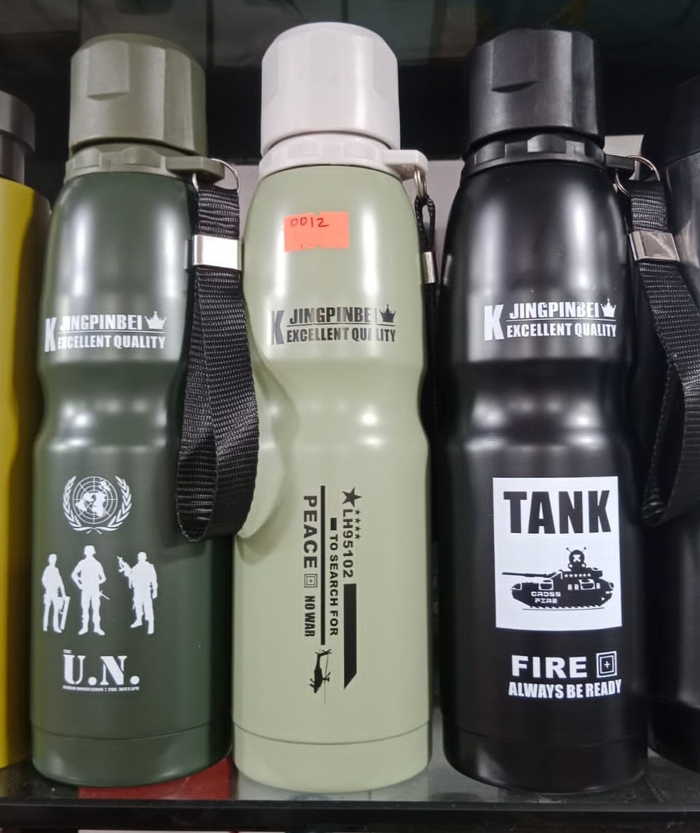 Picture of 500ml Army Men Thermos Stainless Steel Insulated Cup Bottle For Water Tea Coffee Multicolor