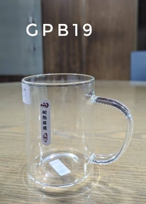 Picture of Deli Borosilicate 450ML Glass Coffee Mug with Colored Handle GPB19 Multicolor