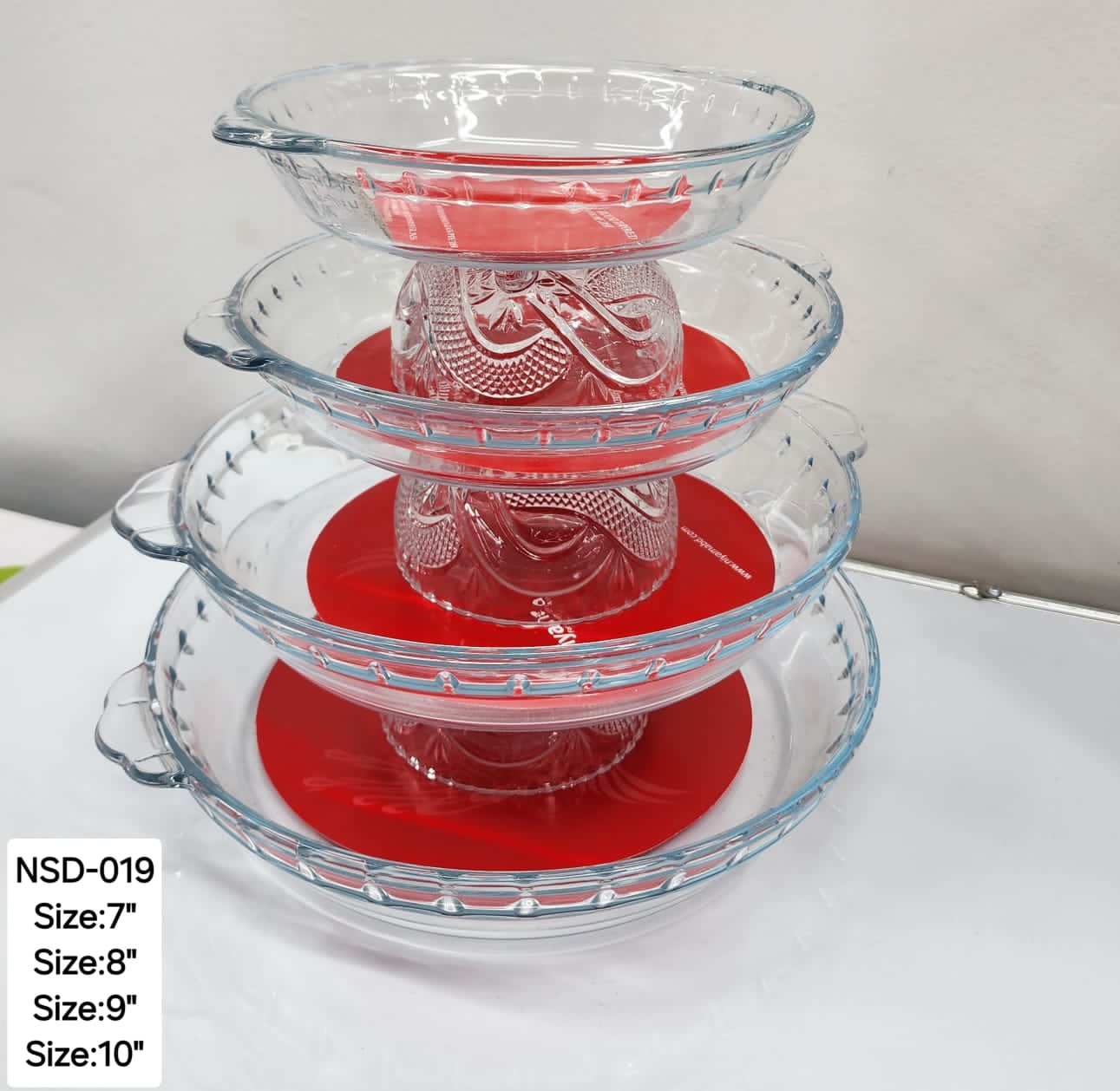 Picture of 4 Pcs Tempered Glass Round Shaped Serving Bowls Set NSD-019 Multicolor