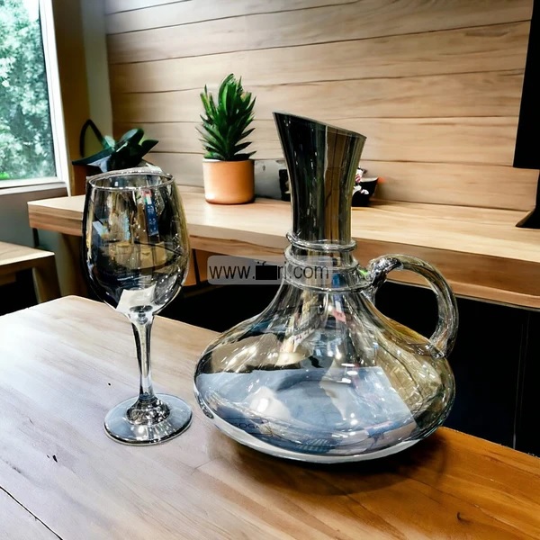 Picture of 7 Pcs Borosilicate Glass Water Juice Jug & Glass Set Multicolor