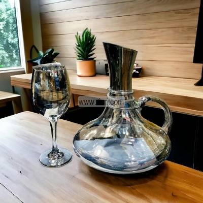 Picture of 7 Pcs Borosilicate Glass Water Juice Jug & Glass Set Multicolor
