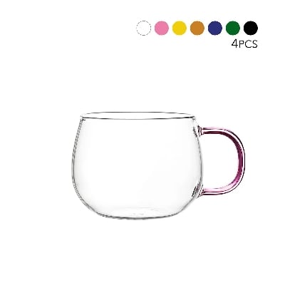 Picture of 4 pcs Deli GLASS CUP GPB26-L4 410ML Multicolor