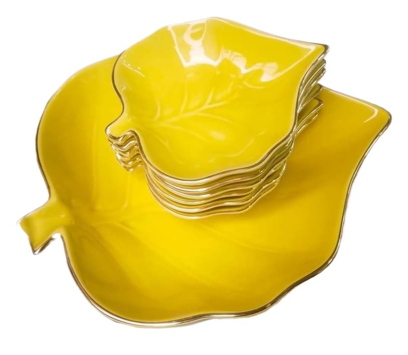 Picture of New design 7 Pcs Custard Set Sweet Bowl Set Including Serving Dish , Oven Proof porcelain Ceramic Porcelain Snack Bowl Set,Ceramic Soup & Firni Bati Multicolor