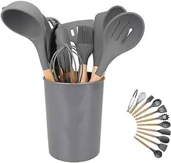 Picture of 12 pcs Silicone Spatula Sets Heat-Resistant Non-Stick Spatula with Iron Core for Baking Multicolor