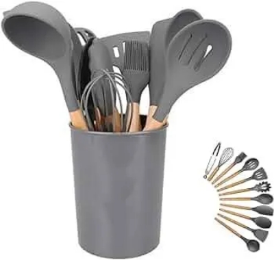 Picture of 12 pcs Silicone Spatula Sets Heat-Resistant Non-Stick Spatula with Iron Core for Baking Multicolor