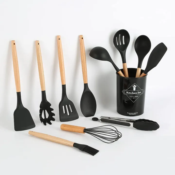 Picture of 12 pcs Silicone Spatula Sets Heat-Resistant Non-Stick Spatula with Iron Core for Baking Multicolor