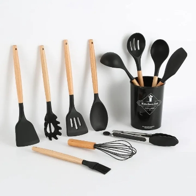 Picture of 12 pcs Silicone Spatula Sets Heat-Resistant Non-Stick Spatula with Iron Core for Baking Multicolor