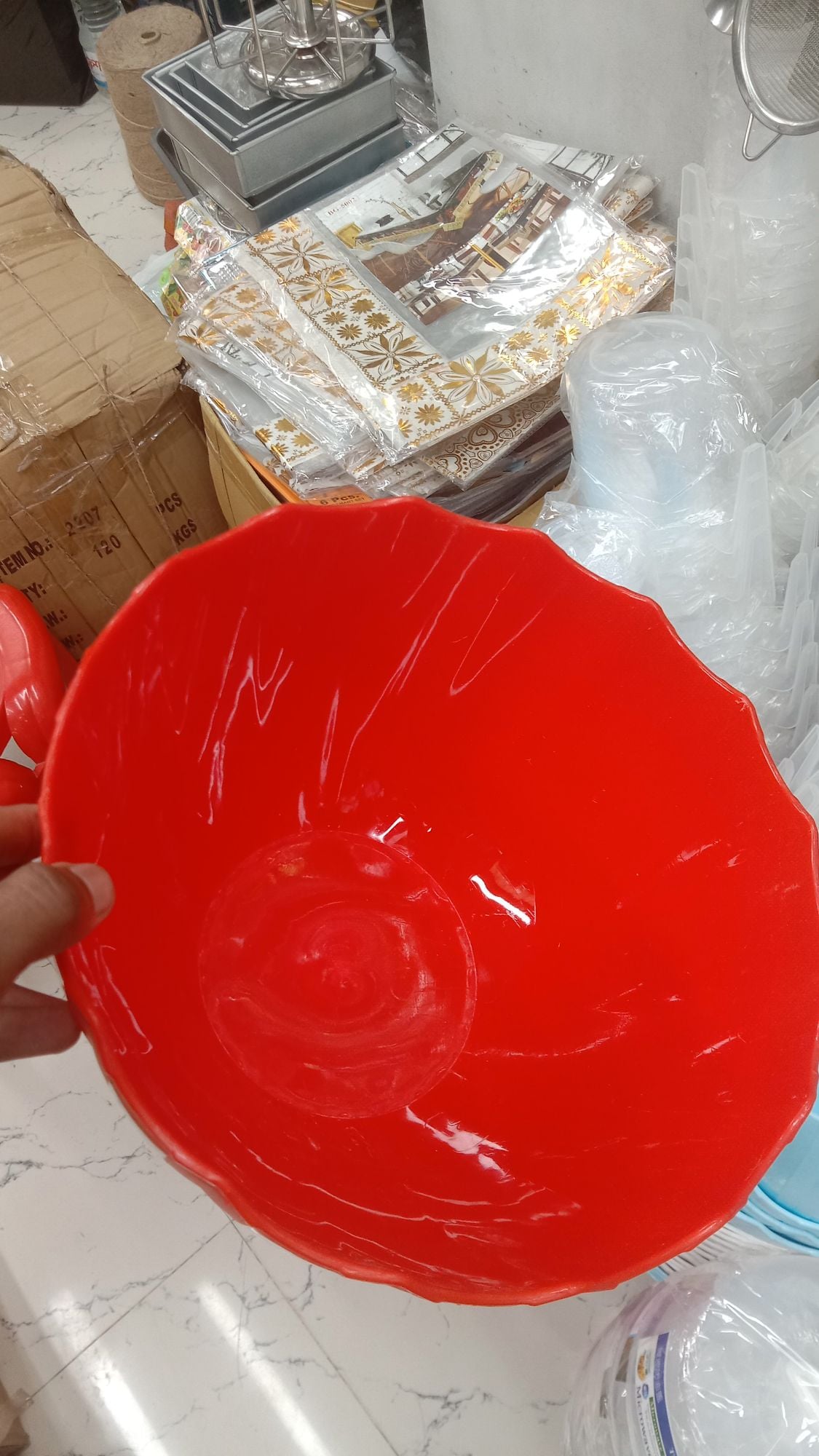 Picture of Plastic Round Mukut Bati, Mukut Bowl for Kitchen Multicolor