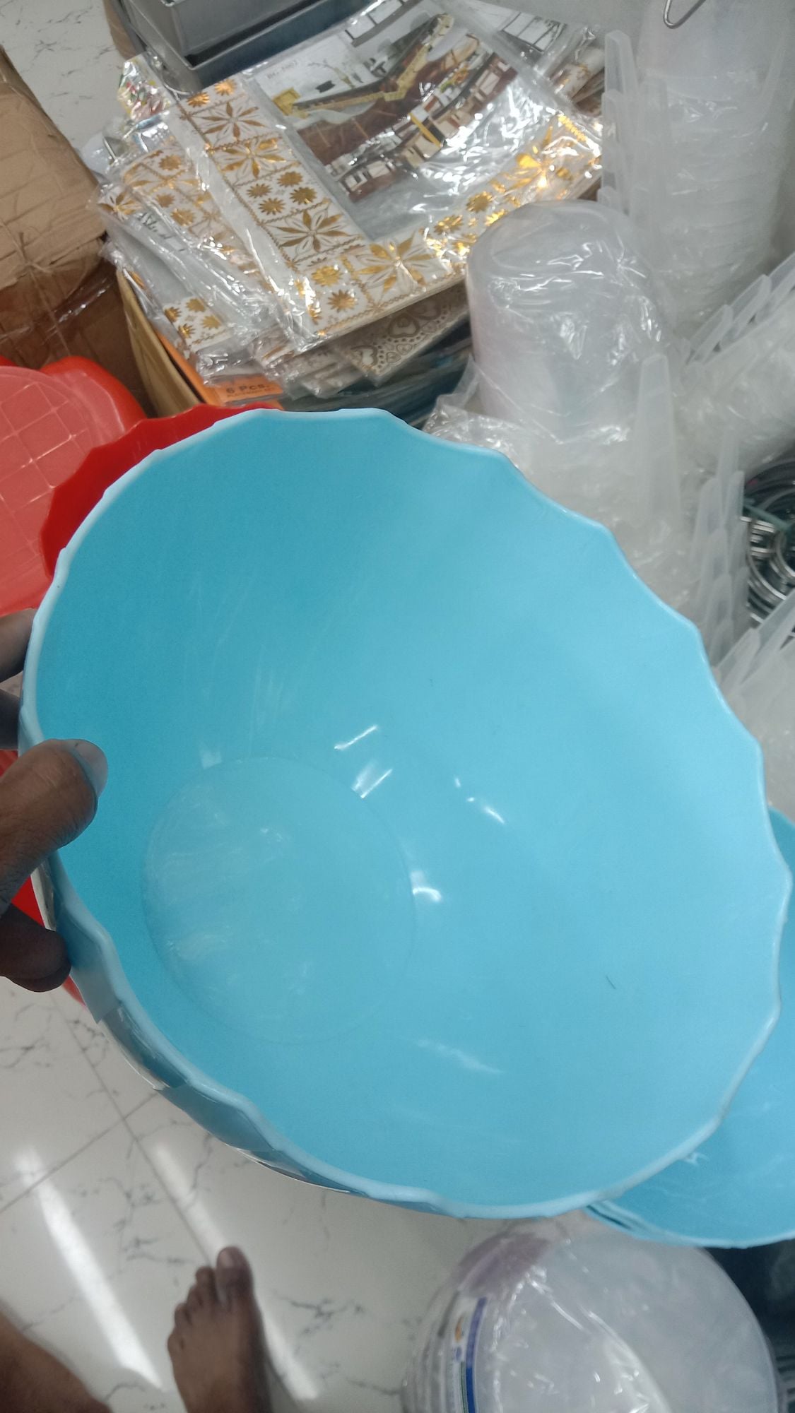 Picture of Plastic Round Mukut Bati, Mukut Bowl for Kitchen Multicolor
