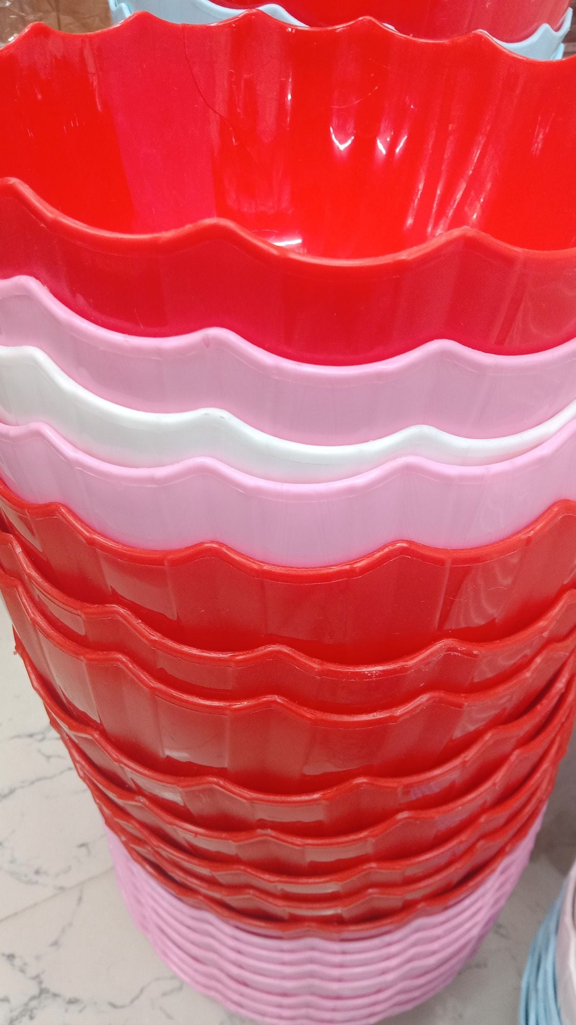 Picture of Plastic Round Mukut Bati, Mukut Bowl for Kitchen Multicolor