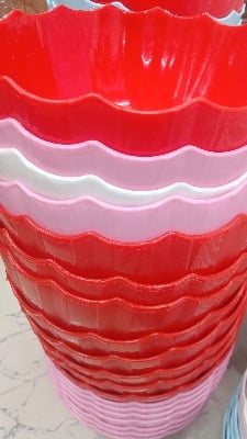 Picture of Plastic Round Mukut Bati, Mukut Bowl for Kitchen Multicolor