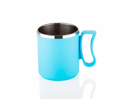 Picture of 1pcs Coffee Mug with Stainless Steel for Tea Milk Mug Inner Stylist Double Wall Cup for Home Office Restaurant Use Gift Hot mug Stainless steel inner Multicolor