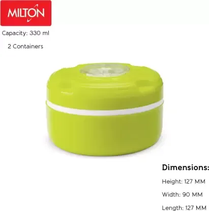 Picture of MILTON Tiffin Lunch Box 330 ml Thermoware Food Fun Big Multicolor