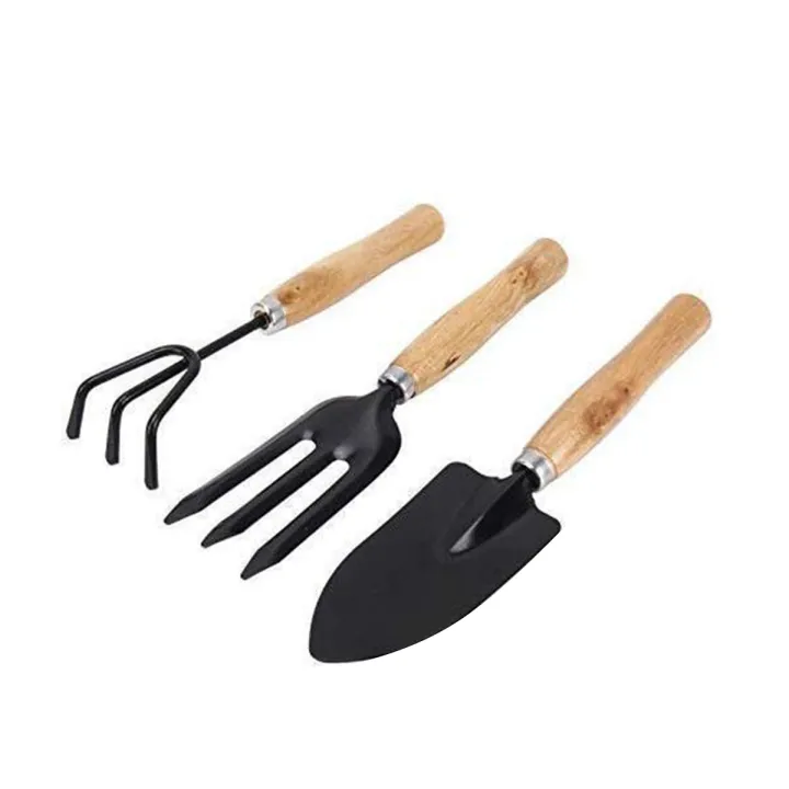 Picture of Three Pieces Gardening Equipment/Tools Set For Home and Office Surrounding Black