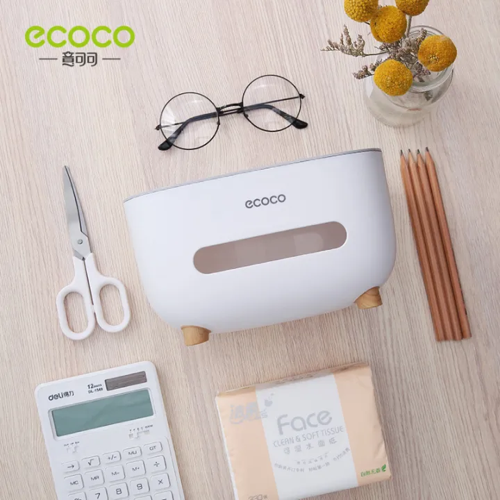 Picture of Tissue Box Cover Holder with Storage, Napkin Tissue Box, Multi-Function Tissue Box ABS Material Storage Organizer Multicolor