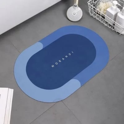 Picture of Bathroom Mat Absorbent Customize Modern Simple Non Slip Diatom Mud Quick Drying High Qualit Home Oil proof Kitchen Bath Mat Multicolor