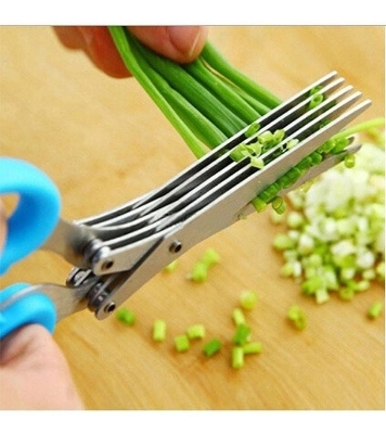 Picture of Multi Bleed Vegetable Cutting Scissors Silver