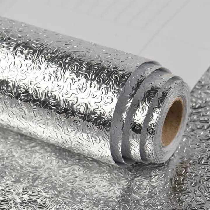 Picture of EF Aluminum Foil Paper Kitchen Stickers Waterproof Self-Adhesive Wallpaper Multicolor
