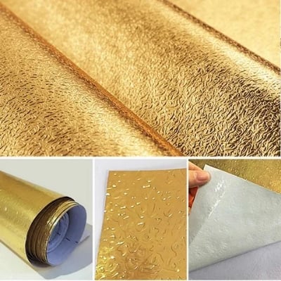 Picture of EF Aluminum Foil Paper Kitchen Stickers Waterproof Self-Adhesive Wallpaper Multicolor