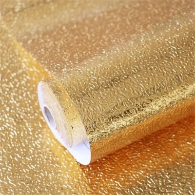 Picture of EF Aluminum Foil Paper Kitchen Stickers Waterproof Self-Adhesive Wallpaper Multicolor