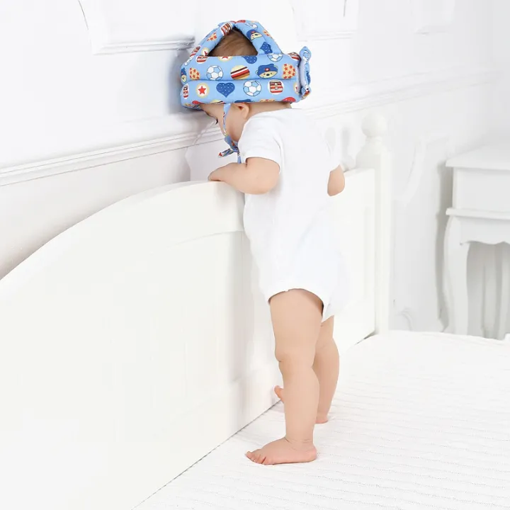 Picture of Baby anti-drop head cap, baby breathable, anti-bump head, toddler hat, child safety protective helmet, cotton breathable Multicolor