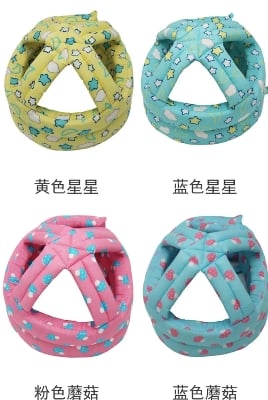Picture of Baby anti-drop head cap, baby breathable, anti-bump head, toddler hat, child safety protective helmet, cotton breathable Multicolor