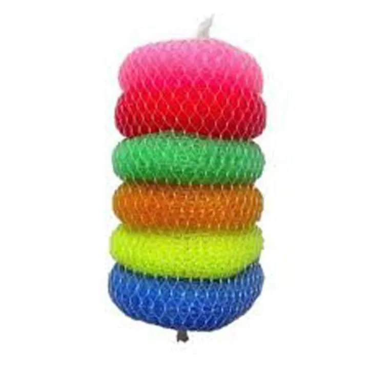 Picture of 6 Pieces Dish Wash Scrubber - Multi Color Multicolor