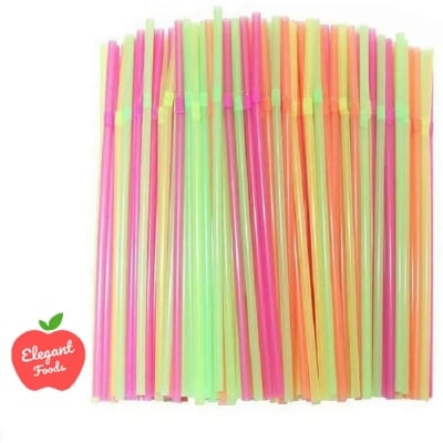 Picture of Best Quality Flexible Straws - 100pcs Multicolor