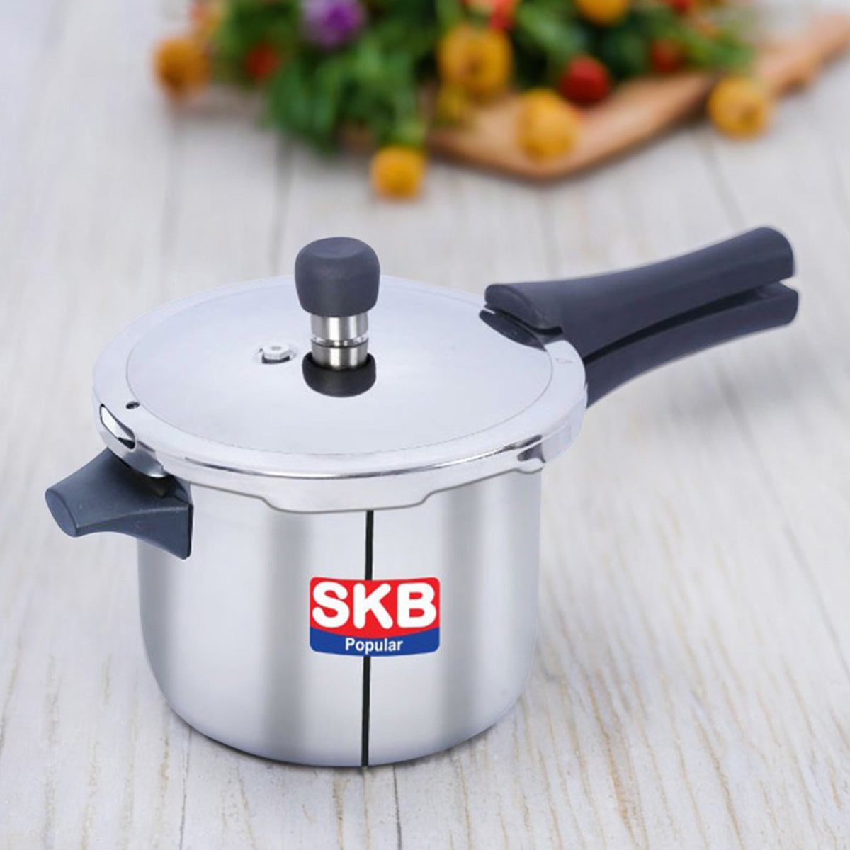 Picture of SKB Stainless Steel pressure cooker with whistle system 6 Liter Multicolor