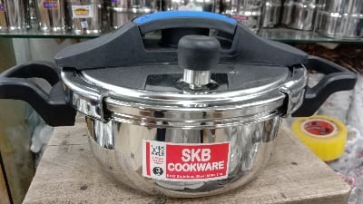 Picture of SKB 3 Ltr Stainless Steel Pressure Cooker Whistle System 304 FOOD GRADE Silver