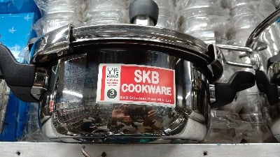 Picture of SKB 3 Ltr Stainless Steel Pressure Cooker Whistle System 304 FOOD GRADE Silver