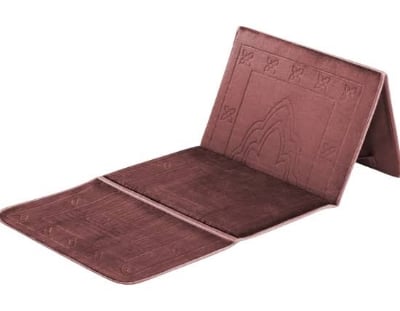Picture of Foldable Luxury Backrest Prayer Mat Carpet Muslim Recliner Chair Travel Recliner 