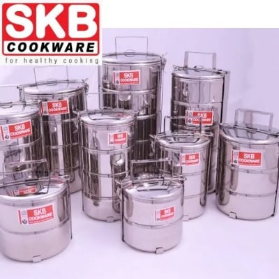 Picture of 4 Bati SKB Lunch Box SUS304 food grade stainless steel Lunch Box Silver