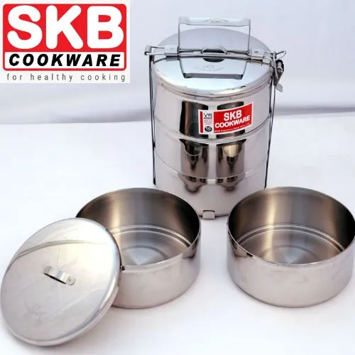 Picture of 4 Bati SKB Lunch Box SUS304 food grade stainless steel Lunch Box Silver