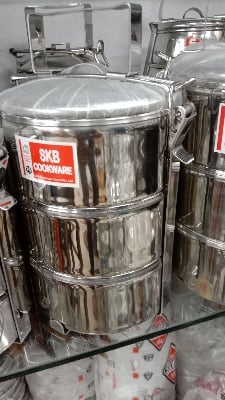 Picture of 4 Bati SKB Lunch Box SUS304 food grade stainless steel Lunch Box Silver