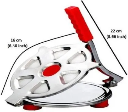 Picture of Stainless Steel Roti Maker / Puri Press Size: 6 Silver