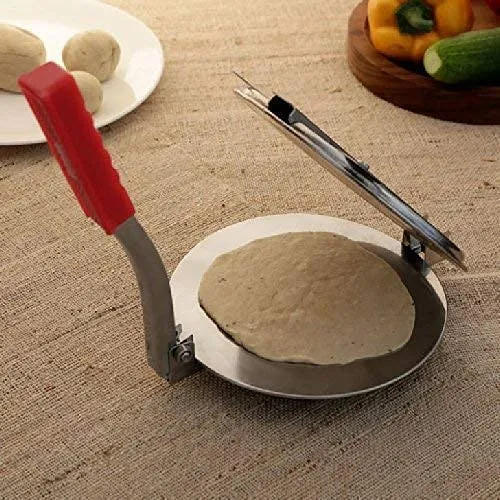 Picture of Stainless Steel Roti Maker / Puri Press Size: 6 Silver