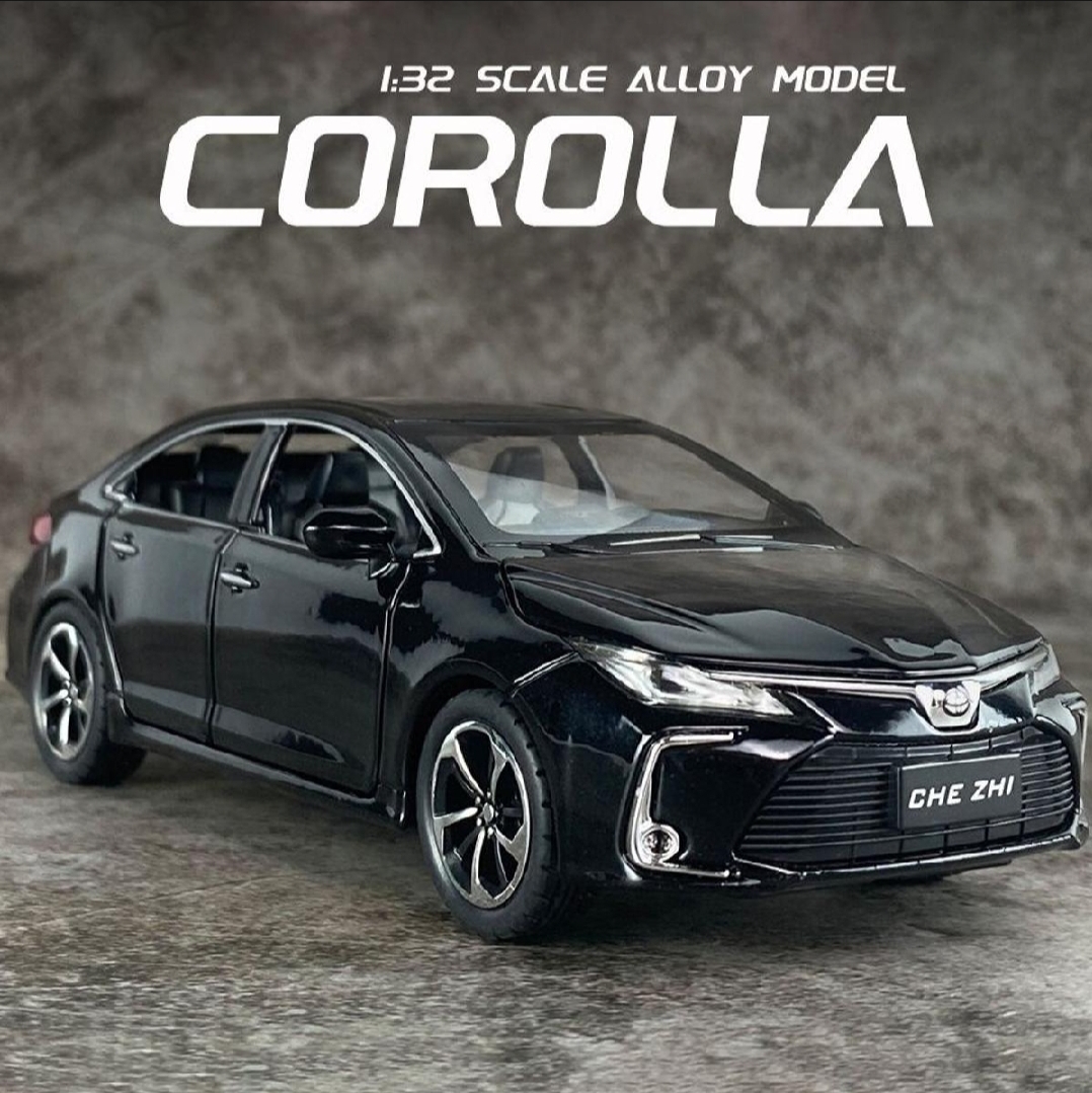 Picture of Toyota Corolla 1:32 Die Cast BLACK Model Car Multicolor
