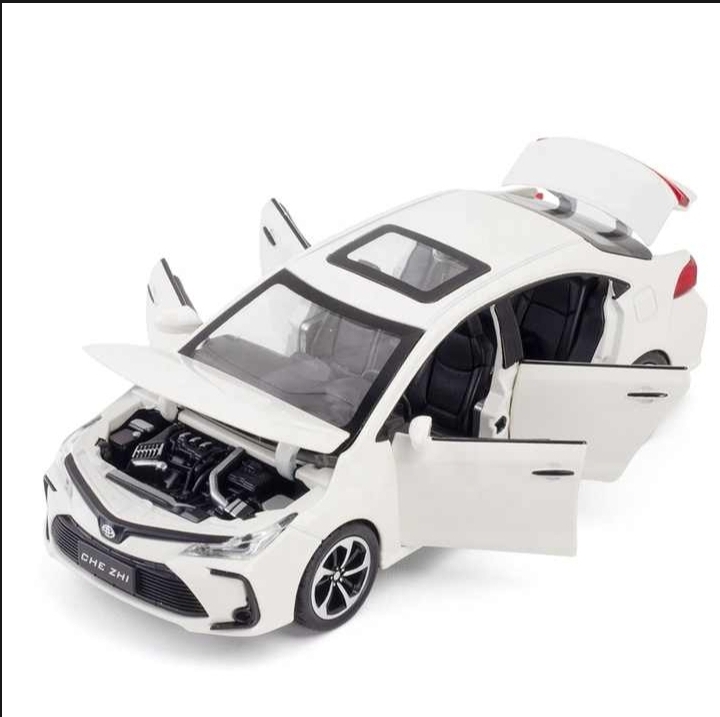 Picture of Toyota Corolla 1:32 Die Cast WHITE Model Car Multicolor
