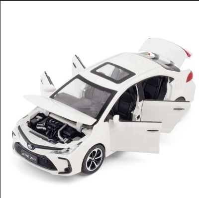 Picture of Toyota Corolla 1:32 Die Cast WHITE Model Car Multicolor