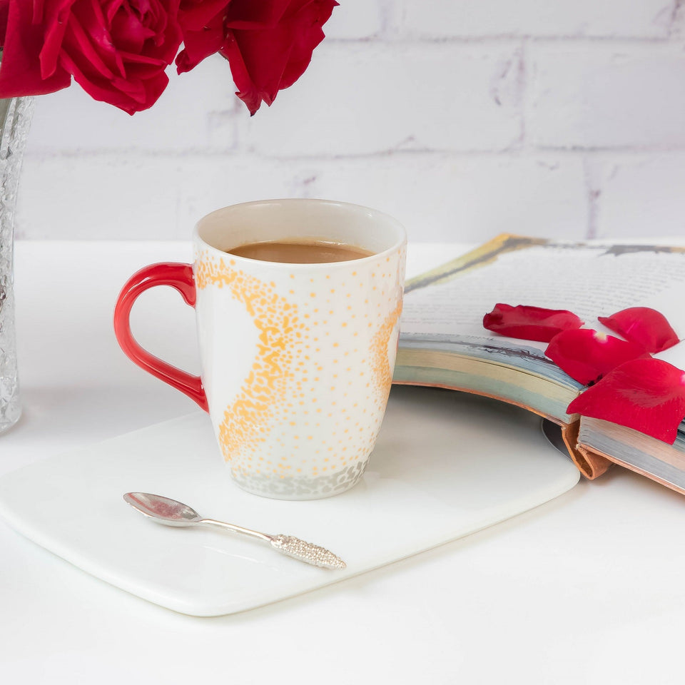 Picture of 2 Sprinkled Heart Mugs For Couple Multicolor