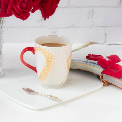 Picture of 2 Sprinkled Heart Mugs For Couple Multicolor