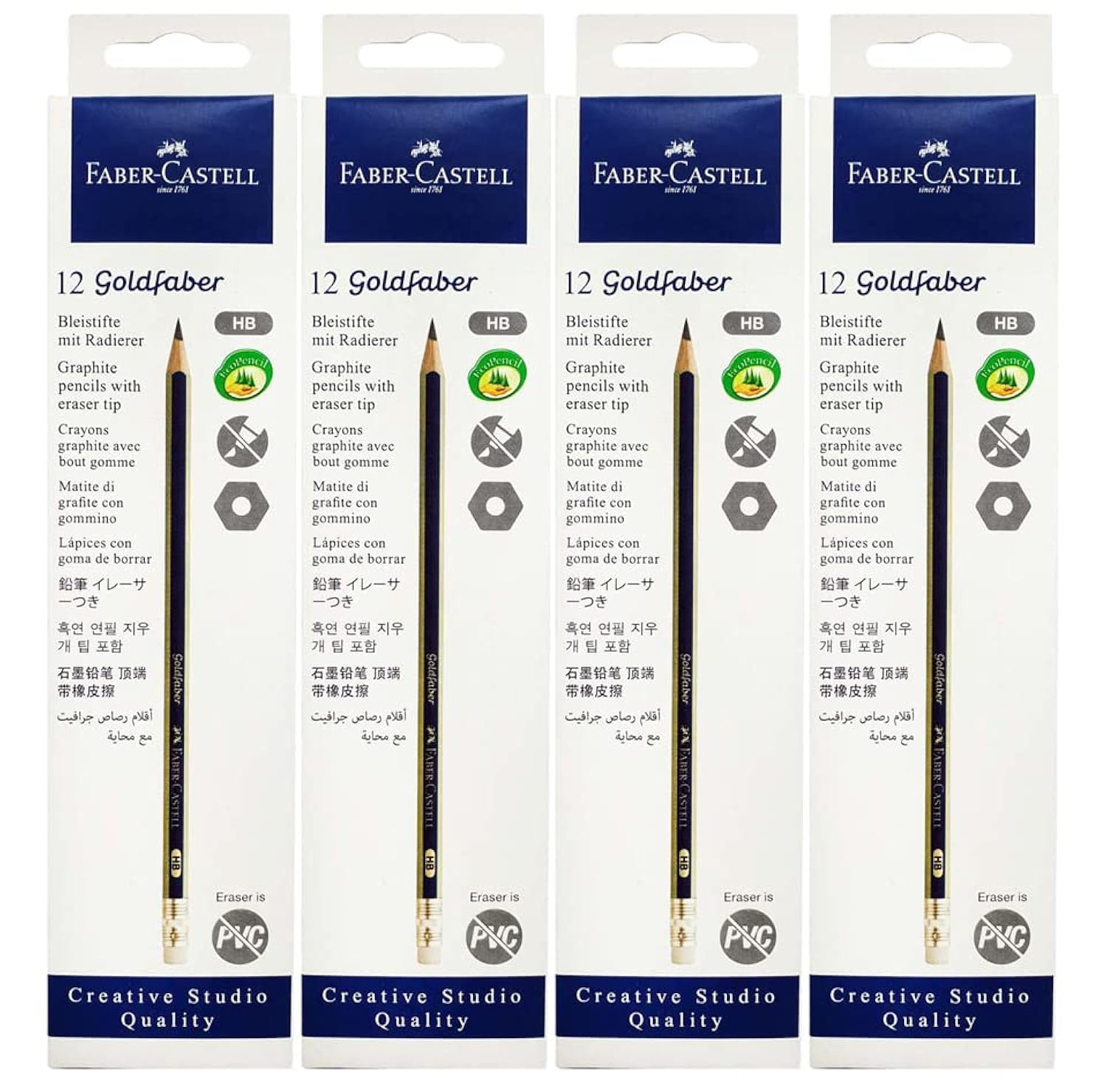 Picture of Faber-Castell Gold Faber HB Pencils- 12 Pcs Blue