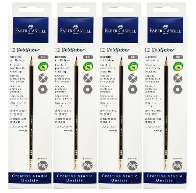 Picture of Faber-Castell Gold Faber HB Pencils- 12 Pcs Blue