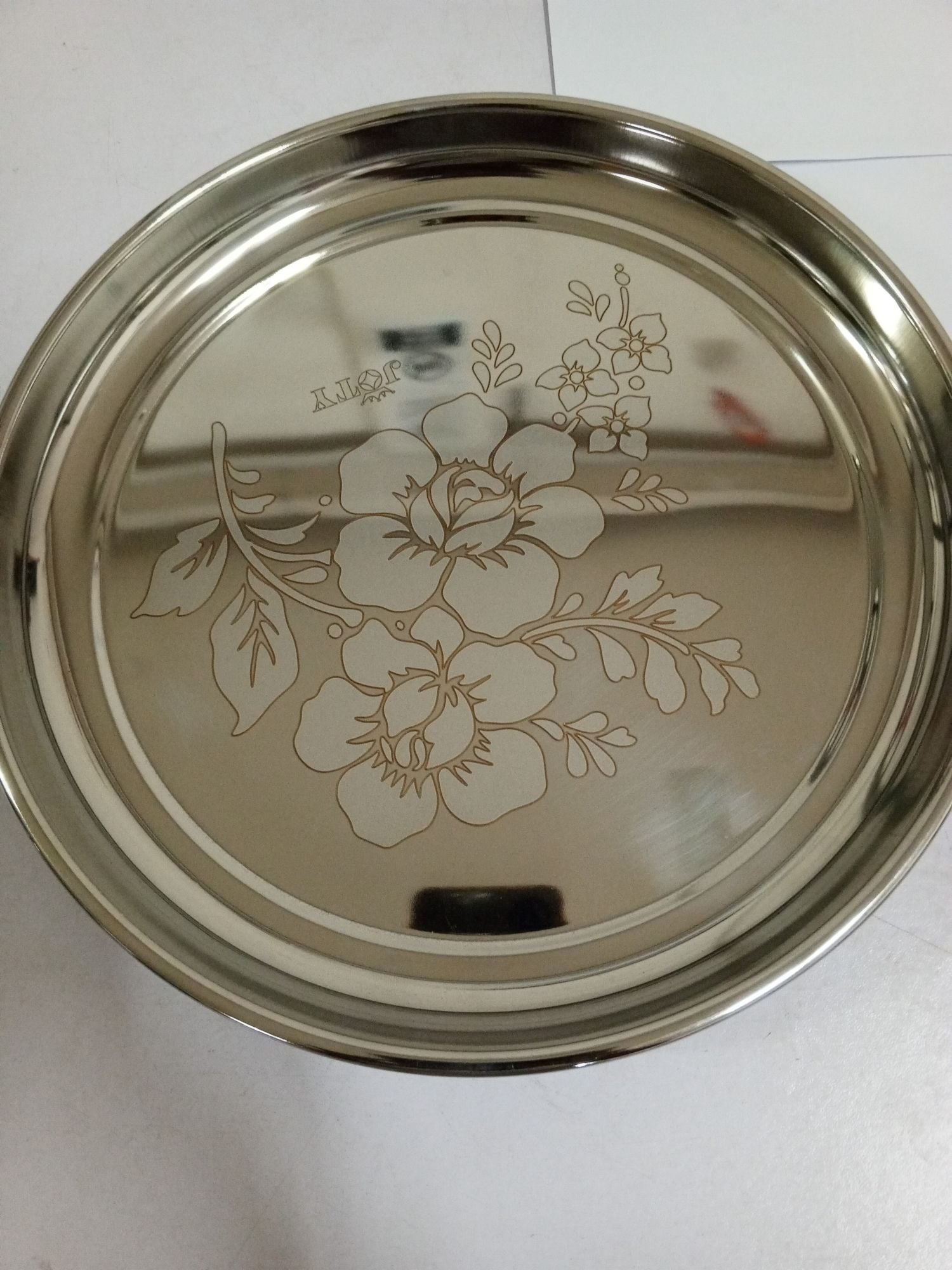 Picture of Stainless Steel High Quality 26cm Plate for Kitchen 1 pc Silver