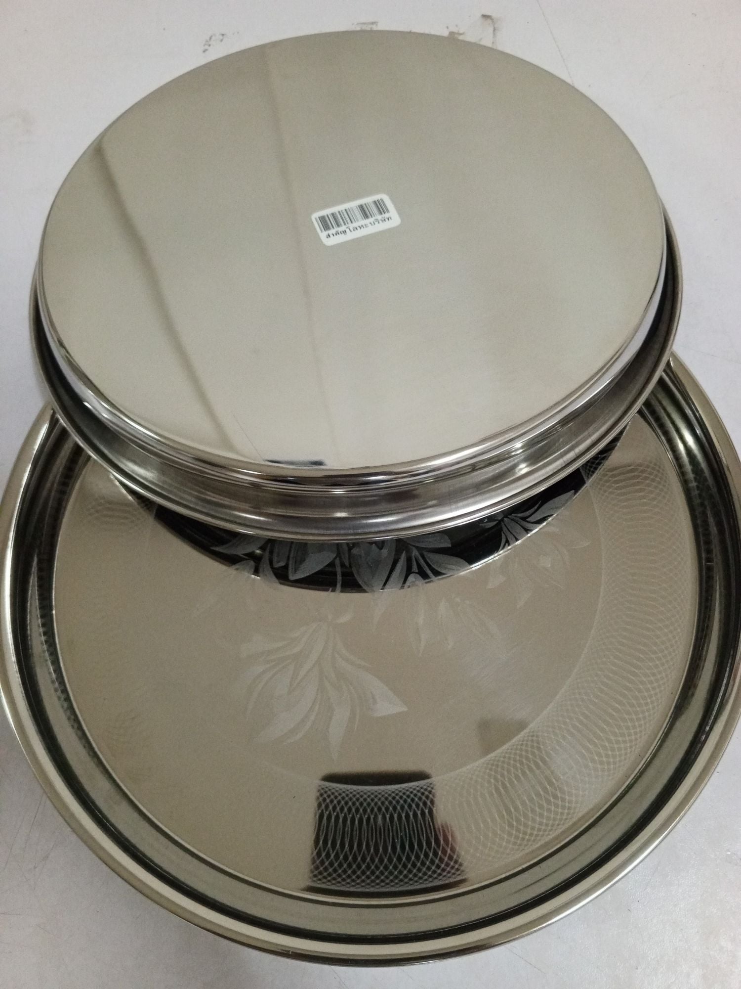 Picture of Stainless Steel High Quality 26cm Plate for Kitchen 1 pc Silver